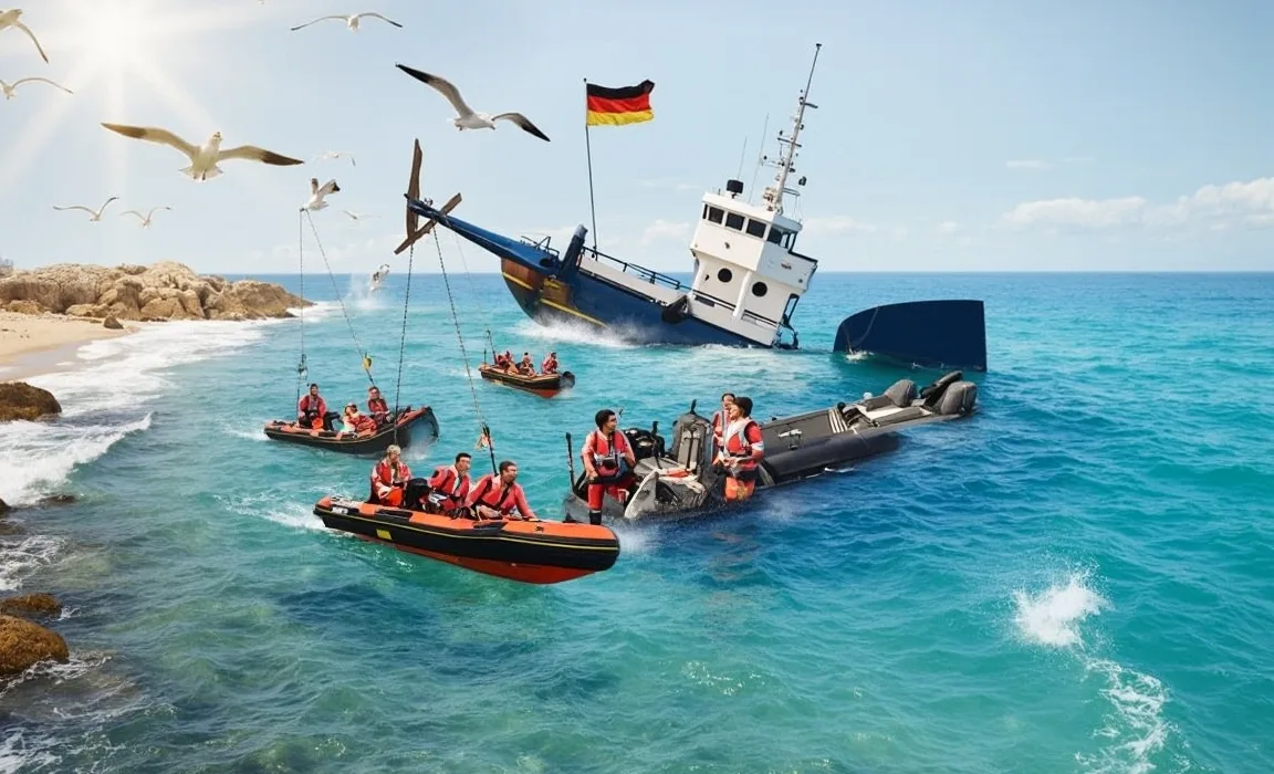 Breaking: German-flagged Vessel Sinks Near Magaluf Beach - All Passengers Rescued Safely