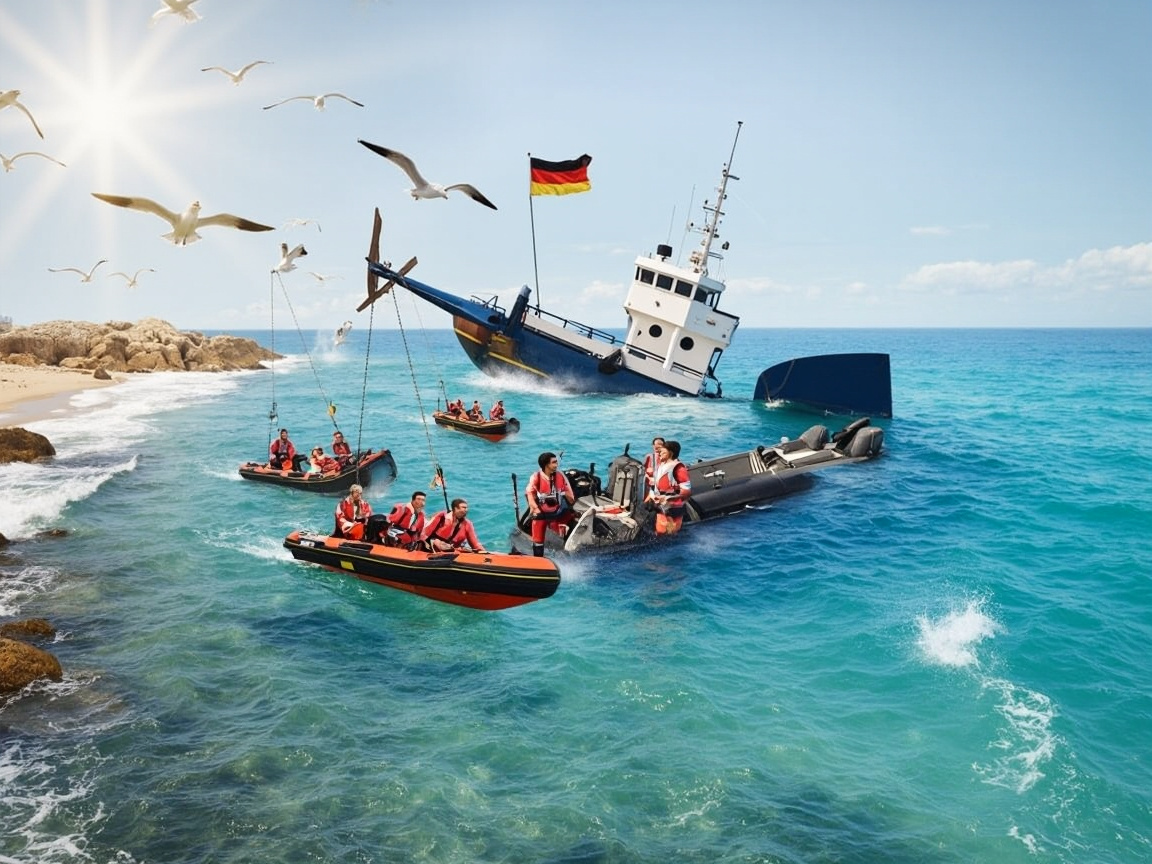 Breaking: German-flagged Vessel Sinks Near Magaluf Beach - All Passengers Rescued Safely