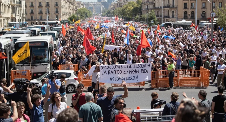 Traffic Disruptions & Protests Sweep Valencia as General Strike Begins | Latest Updates