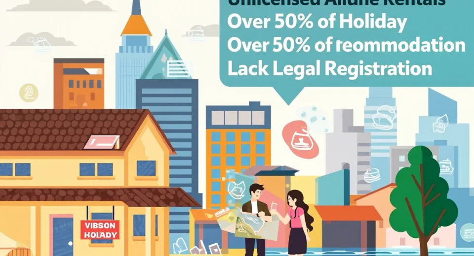 Unlicensed Airbnb Rentals: Over 50% of Holiday Accommodations Lack Legal Registration