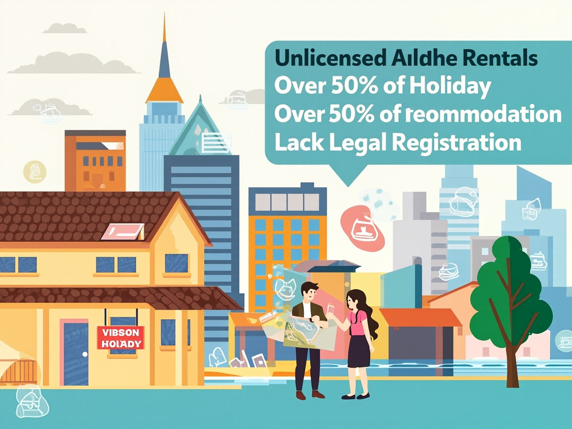 Unlicensed Airbnb Rentals: Over 50% of Holiday Accommodations Lack Legal Registration