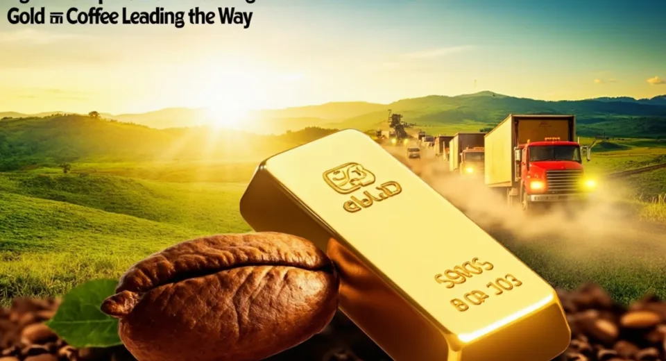 Unprecedented Growth: Uganda's Export Earnings Surge with Gold and Coffee Leading the Way