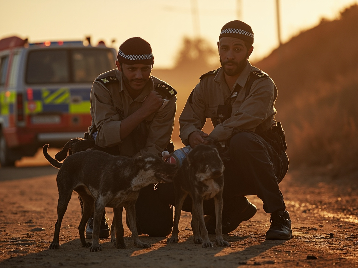 Dogs rescued by Alicante police