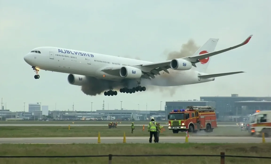 Emergency Jet Landing at Manchester Airport: Fire Crews Respond to Incident