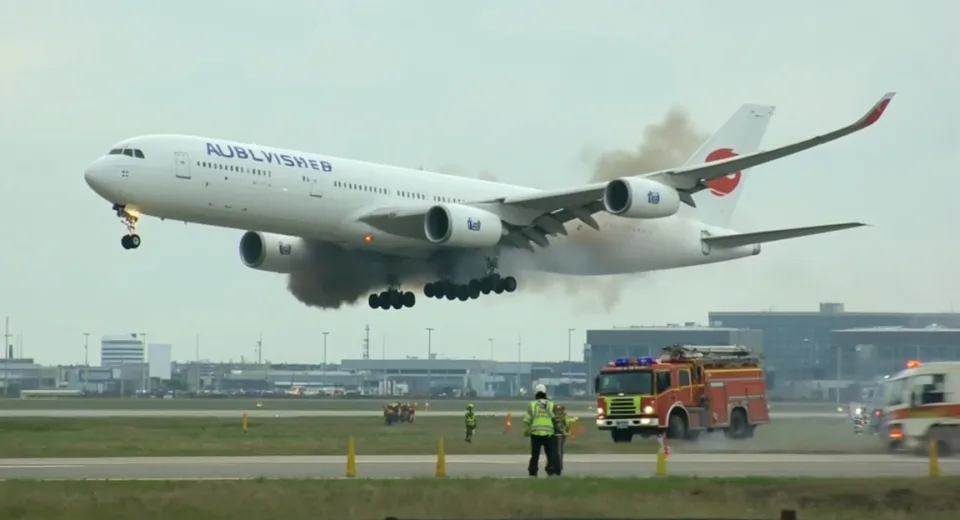 Emergency Jet Landing at Manchester Airport: Fire Crews Respond to Incident