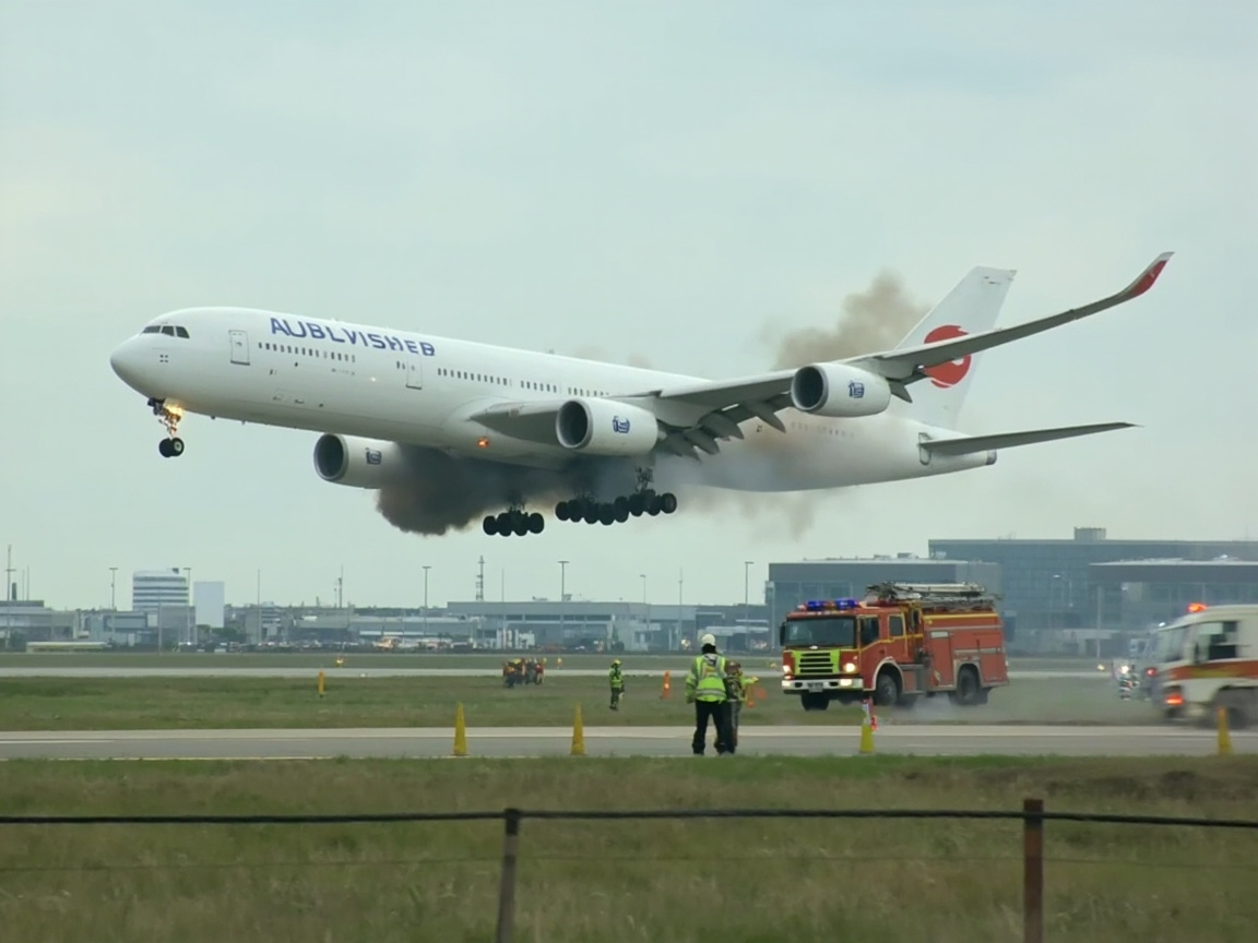 Emergency Jet Landing at Manchester Airport: Fire Crews Respond to Incident