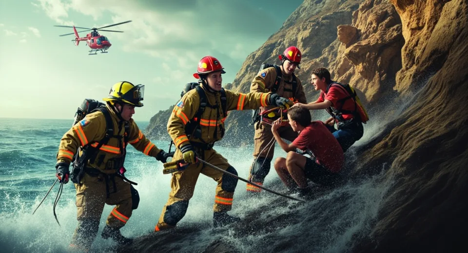 Dramatic Rescue: Mallorca Firefighters Save Four Youths from Perilous Situation