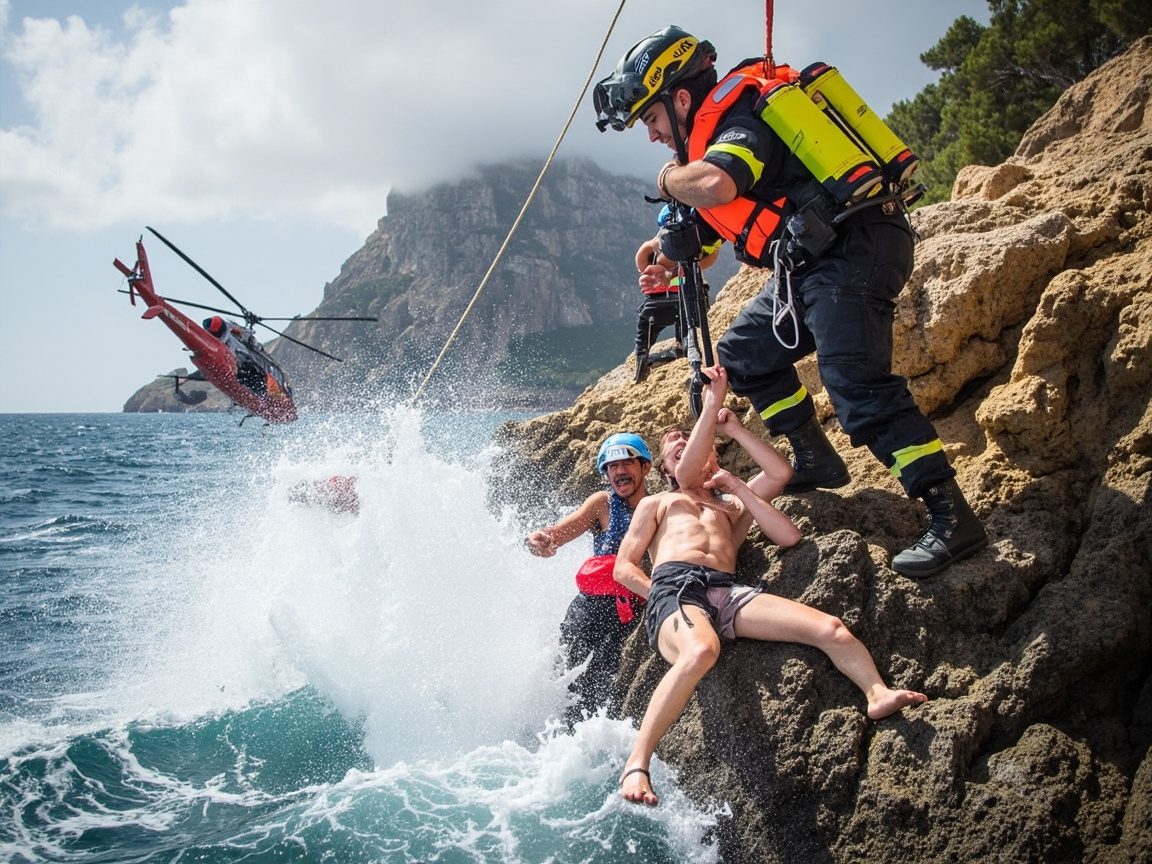 Mallorca Firefighters Rescue Operation