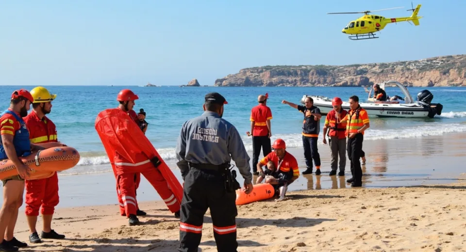 Emergency Services Conduct Coastal Rescue Drill at Albir Beach | Safety Training Exercise
