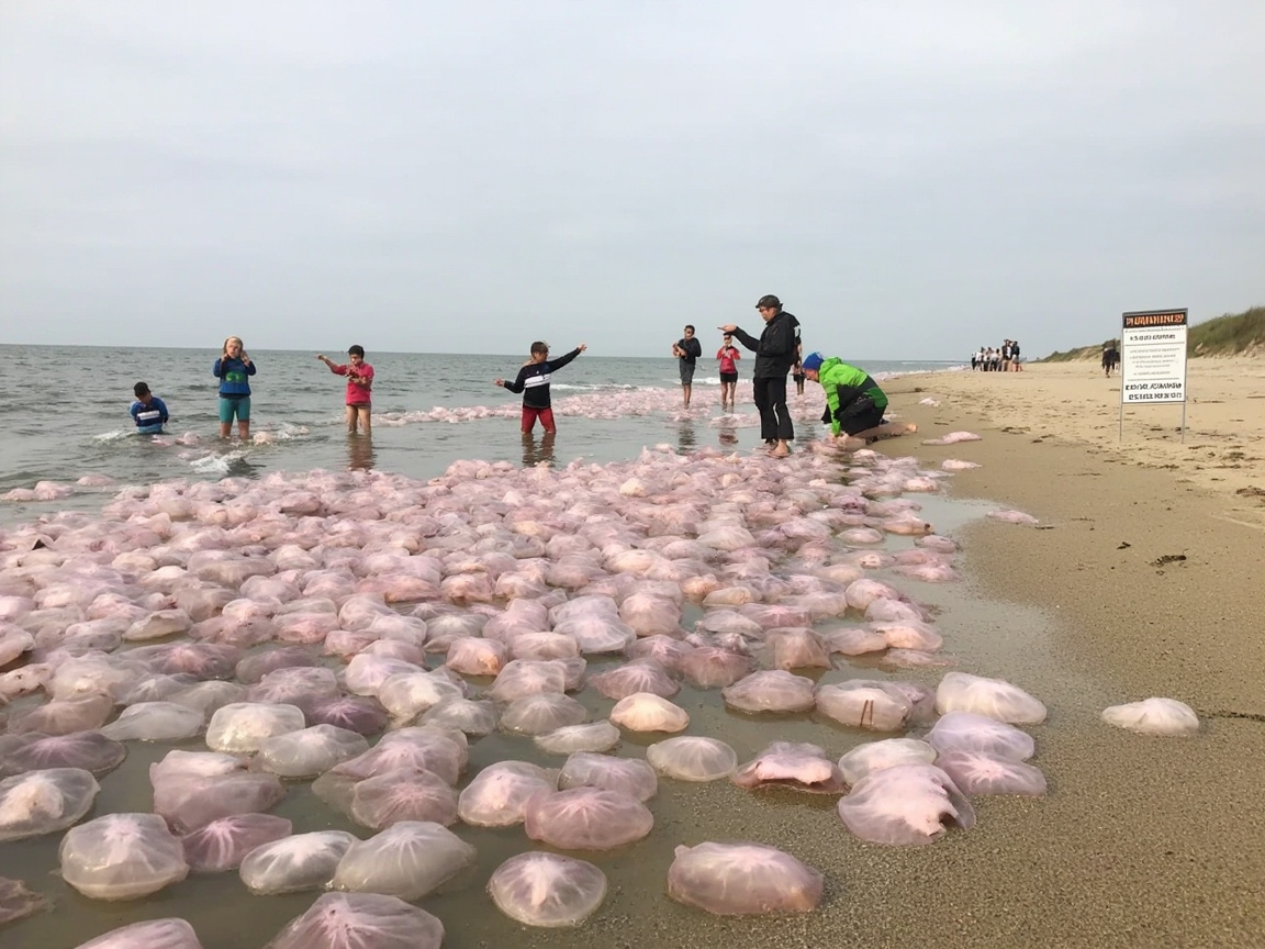 Jellyfish Invasion on Dutch Beaches