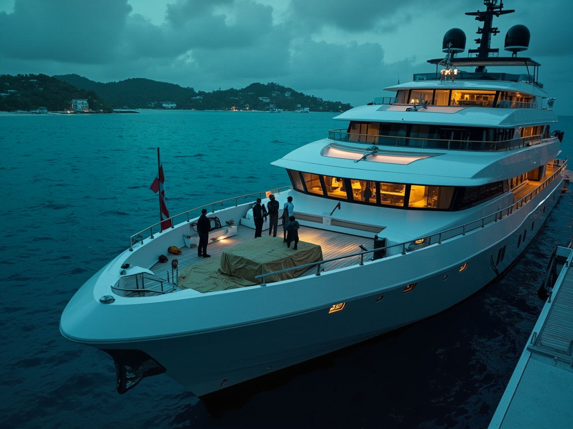 Luxury yacht in Bahamas with police investigation