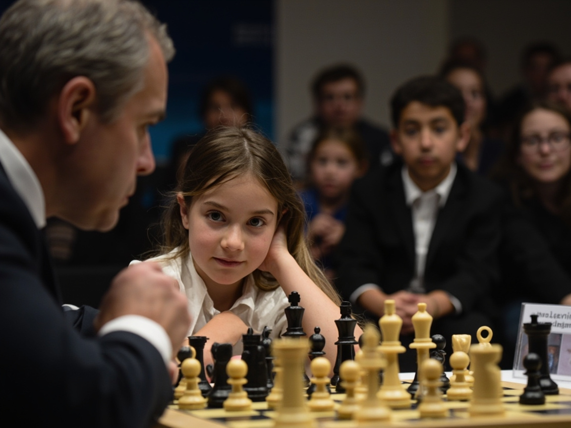 Historic Achievement: 10-Year-Old UK Girl Becomes Youngest Female to Defeat Chess Grandmaster