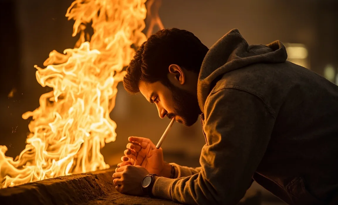 Man Lights Cigarette from Eternal Flame: Controversial Incident Sparks Outrage