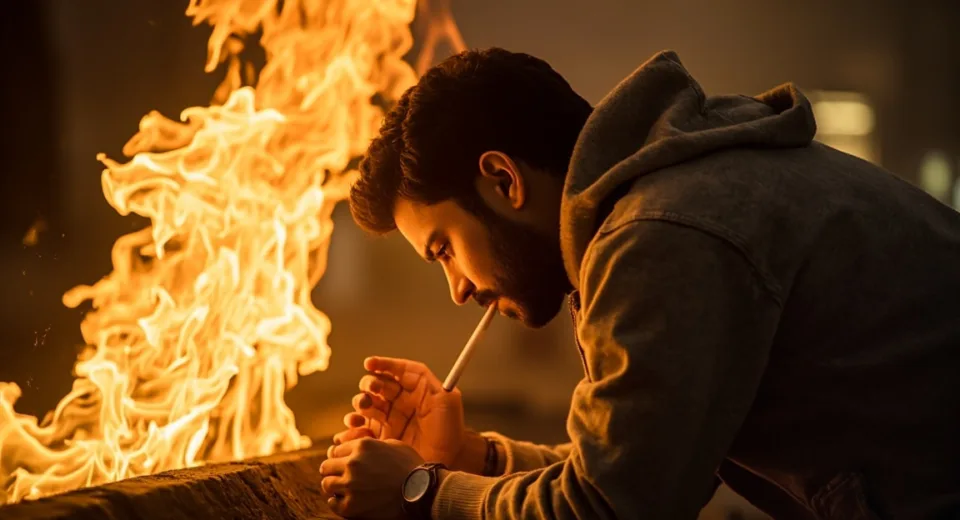 Man Lights Cigarette from Eternal Flame: Controversial Incident Sparks Outrage