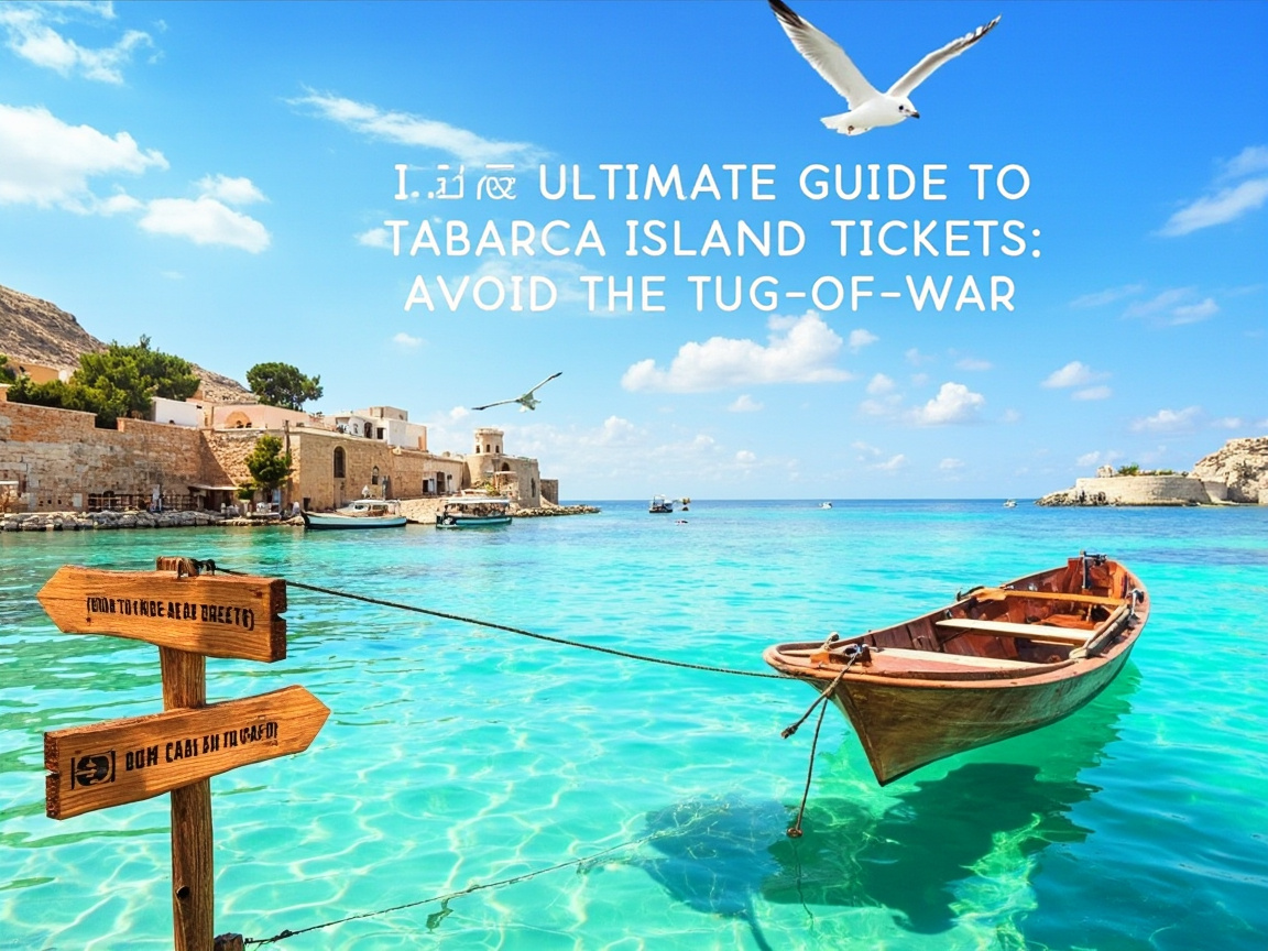 Tabarca Island view with boats and crystal clear waters